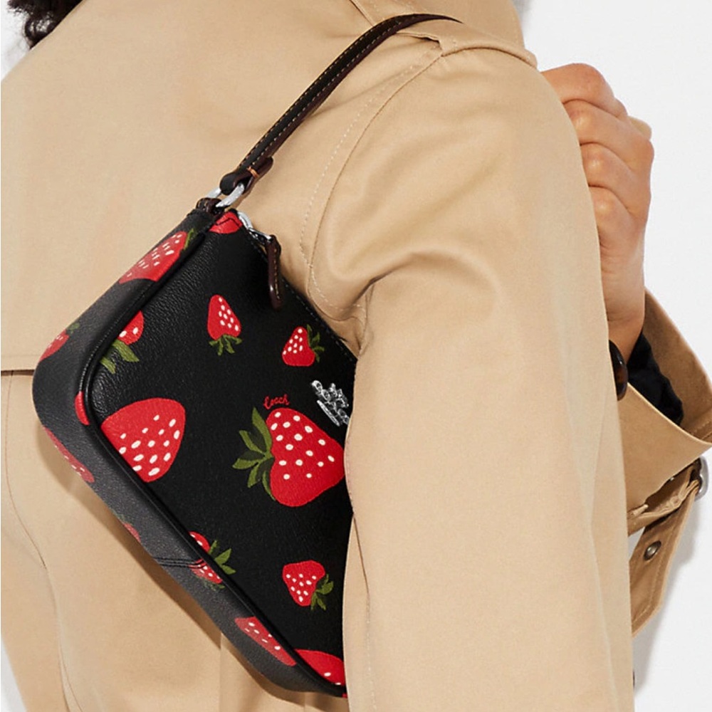 Coach Nolita 19| Wild Strawberry Print|black